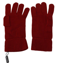 Load image into Gallery viewer, Dolce &amp; Gabbana Elegant Red Cashmere Winter Gloves
