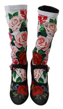 Load image into Gallery viewer, Dolce &amp; Gabbana Floral Embellished Socks Boots
