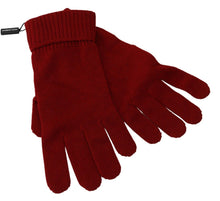 Load image into Gallery viewer, Dolce &amp; Gabbana Elegant Red Cashmere Winter Gloves
