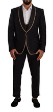 Load image into Gallery viewer, Dolce &amp; Gabbana Elegant Black Silk Blend 3-Piece Suit
