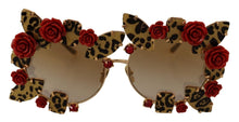 Load image into Gallery viewer, Dolce &amp; Gabbana Elegant Round Metal Sunglasses with Rose Detail
