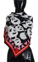 Load image into Gallery viewer, Dolce &amp; Gabbana Multicolor Panda Print Silk Shawl Wrap Scarf
