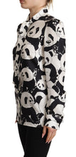Load image into Gallery viewer, Dolce &amp; Gabbana Chic Panda Print Silk Blouse
