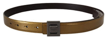 Load image into Gallery viewer, Dolce &amp; Gabbana Gold Square Buckle Leather Belt
