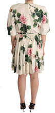 Load image into Gallery viewer, Dolce &amp; Gabbana Elegant Stretch Silk Pleated Rose Dress
