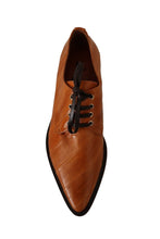 Load image into Gallery viewer, Dolce &amp; Gabbana Elegant Eel Leather Lace-Up Formal Flats
