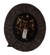 Load image into Gallery viewer, Dolce &amp; Gabbana Elegant Gray Tweed Wide Brim Hat
