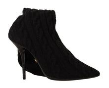 Load image into Gallery viewer, Dolce &amp; Gabbana Elegant Stretch Sock Boots in Black
