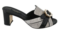 Load image into Gallery viewer, Dolce &amp; Gabbana Crystal-Embellished Exotic Leather Sandals
