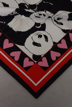 Load image into Gallery viewer, Dolce &amp; Gabbana Multicolor Panda Print Silk Shawl Wrap Scarf
