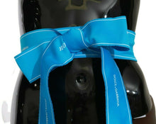 Load image into Gallery viewer, Dolce &amp; Gabbana Blue Waist Ribbon Wide Bow Belt
