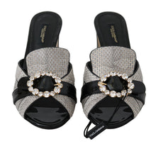 Load image into Gallery viewer, Dolce &amp; Gabbana Crystal-Embellished Exotic Leather Sandals
