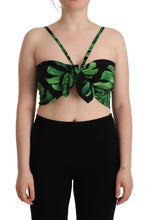 Load image into Gallery viewer, Dolce &amp; Gabbana Elegant Leaf Print Halter Cropped Top
