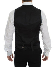 Load image into Gallery viewer, Dolce &amp; Gabbana Elegant Brown Black Wool Blend Dress Vest
