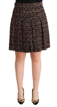 Load image into Gallery viewer, Dolce &amp; Gabbana Chic Brown A-line Pleated Mini Skirt
