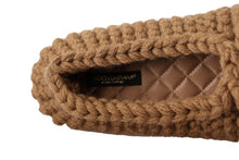 Load image into Gallery viewer, Dolce &amp; Gabbana Elegant Wool Knit Ballerina Flats in Brown
