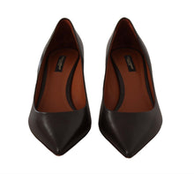 Load image into Gallery viewer, Dolce &amp; Gabbana Elegant Brown Leather Heels Pumps
