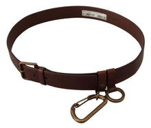 Load image into Gallery viewer, Dolce &amp; Gabbana Elegant Brown Leather Belt with Metal Buckle
