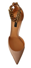 Load image into Gallery viewer, Dolce &amp; Gabbana Elegant Beige Silk Ankle Strap Pumps
