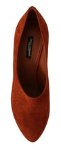 Load image into Gallery viewer, Dolce &amp; Gabbana Elegant Cognac Suede Pumps
