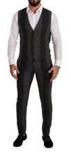 Load image into Gallery viewer, Dolce &amp; Gabbana Elegant Striped Three-Piece Suit
