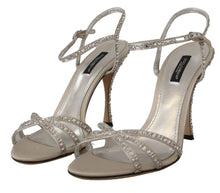 Load image into Gallery viewer, Dolce &amp; Gabbana Crystal-Embellished Silk Blend Heels
