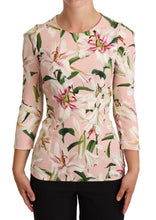 Load image into Gallery viewer, Dolce &amp; Gabbana Pastel Pink Lily Print Fitted Blouse
