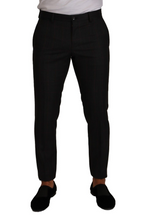 Load image into Gallery viewer, Dolce &amp; Gabbana Elegant Gray Check Slim Fit Trousers
