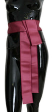 Load image into Gallery viewer, Dolce &amp; Gabbana Pink 100% Silk 3 Button Closure Wide Waist Belt
