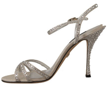 Load image into Gallery viewer, Dolce &amp; Gabbana Crystal-Embellished Silk Blend Heels
