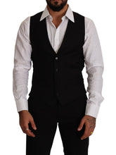 Load image into Gallery viewer, Dolce &amp; Gabbana Elegant Black Virgin Wool Dress Vest
