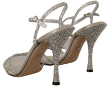 Load image into Gallery viewer, Dolce &amp; Gabbana Crystal-Embellished Silk Blend Heels
