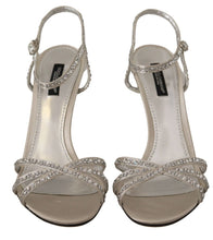 Load image into Gallery viewer, Dolce &amp; Gabbana Crystal-Embellished Silk Blend Heels
