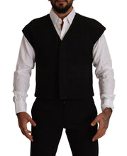 Load image into Gallery viewer, Dolce &amp; Gabbana Elegant Black Wool Cotton Dress Vest
