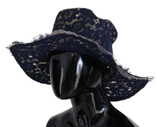 Load image into Gallery viewer, Dolce &amp; Gabbana Elegant Wide Brim Blue Hat
