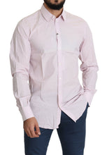 Load image into Gallery viewer, Dolce &amp; Gabbana Light Pink Cotton Formal GOLD Dress Shirt
