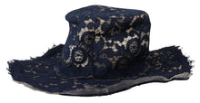 Load image into Gallery viewer, Dolce &amp; Gabbana Elegant Wide Brim Blue Hat
