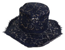 Load image into Gallery viewer, Dolce &amp; Gabbana Elegant Wide Brim Blue Hat
