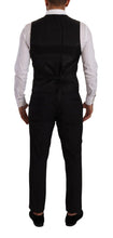 Load image into Gallery viewer, Dolce &amp; Gabbana Elegant Black Three-Piece Martini Fit Suit
