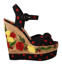 Load image into Gallery viewer, Dolce &amp; Gabbana Multicolor Silk Blend Platform Heels
