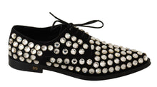 Load image into Gallery viewer, Dolce &amp; Gabbana Elegant Crystal-Embellished Lace-Up Flats
