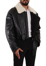 Load image into Gallery viewer, Dolce &amp; Gabbana Elegant Shearling Biker Jacket
