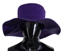 Load image into Gallery viewer, Dolce &amp; Gabbana Elegant Purple Silk Top Hat
