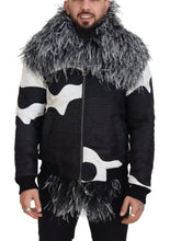 Load image into Gallery viewer, Dolce &amp; Gabbana Elegant Shearling Zip Jacket in Black &amp; White
