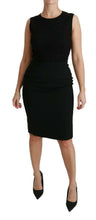 Load image into Gallery viewer, Dolce &amp; Gabbana Black Floral Lace Sheath Gown Dress
