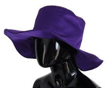 Load image into Gallery viewer, Dolce &amp; Gabbana Elegant Purple Silk Top Hat
