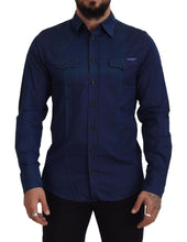 Load image into Gallery viewer, Dolce &amp; Gabbana Elegant Blue Slim Fit Cotton Dress Shirt
