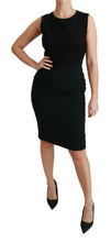 Load image into Gallery viewer, Dolce &amp; Gabbana Black Floral Lace Sheath Gown Dress
