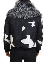 Load image into Gallery viewer, Dolce &amp; Gabbana Elegant Shearling Zip Jacket in Black &amp; White

