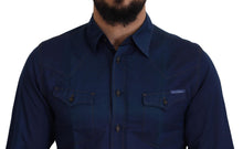 Load image into Gallery viewer, Dolce &amp; Gabbana Elegant Blue Slim Fit Cotton Dress Shirt
